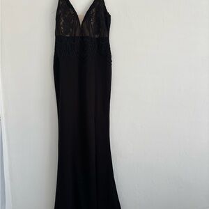 Hello Molly Black Lace Maxi Dress